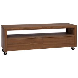 vidaXL Tv-meubel 110 x 30 x 40 cm Naturel Massief Teakhout