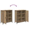 vidaXL Dressoir Artisan Eiken 70 x 30 x 80 cm Bewerkt hout