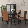 vidaXL Eetkamerstoelen 4 st stof bruin
