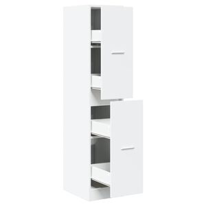 vidaXL Apothekerskast Wit 30x41x144,5 cm Bewerkt Hout