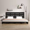 vidaXL Bedframe massief grenenhout zwart 140x190 cm