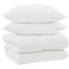 vidaXL Winter Dekbed met kussen 3 st Wit Microvezel