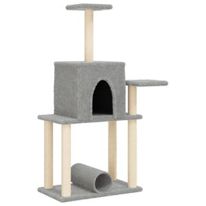 vidaXL Kattenmeubel met sisal krabpalen 122 cm lichtgrijs