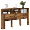 vidaXL Hoofdbordkast 180x19x103,5 cm bewerkt hout oud houtkleurig