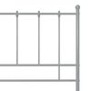 vidaXL Bedframe metaal grijs 100x200 cm