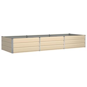 vidaXL Plantenbak Ivoor 290 x 100 x 45 cm Gegalvaniseerd staal