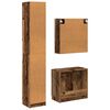 vidaXL Badkamerkastenset met plank 3 pcs Oud Hout Bewerkt hout
