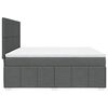 vidaXL Boxspring met matras stof donkergrijs 180x200 cm