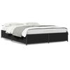 vidaXL Bedframe LED bewerkt hout metaal zwart 140x190 cm