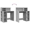 vidaXL Bureau met plank Grijs Sonoma 90 x 48 x 101,5 cm Bewerkt hout
