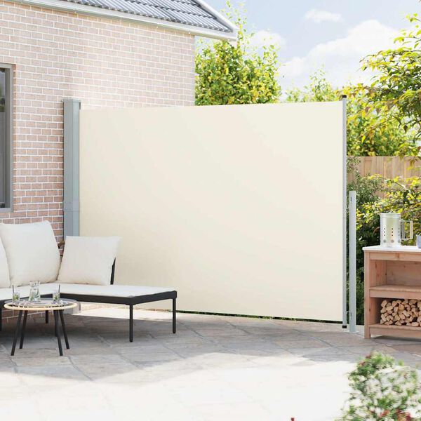 vidaXL Tuinscherm uittrekbaar 200x300 cm cr&egrave;me