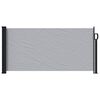 vidaXL Uittrekbaar Zijscherm 500 x 100 cm Polyester Rechthoekig Grijs