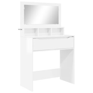 vidaXL Slaapkamer Kaptafels Hoogglans wit 80 x 39,6 x 135 cm