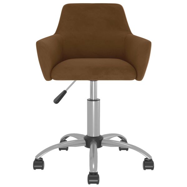 vidaXL Eetkamerstoelen draaibaar 4 st fluweel bruin