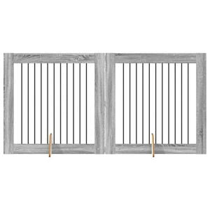 vidaXL Honden Playpen 2 pcs Grijze Sonoma 100 x 100 cm