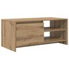 vidaXL Salontafel Artisanaal eiken 102 x 50 x 45 cm Bewerkt hout