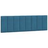 vidaXL Bedframe met LED zonder matras "Hanko" fluweel blauw 160x200 cm