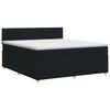 vidaXL Boxspringbed met matras met hoofdeinde Zwart 160 x 200 cm Stof