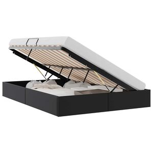 vidaXL Opslag bed met opslag Zwart 137 x 190 cm Kunstleer