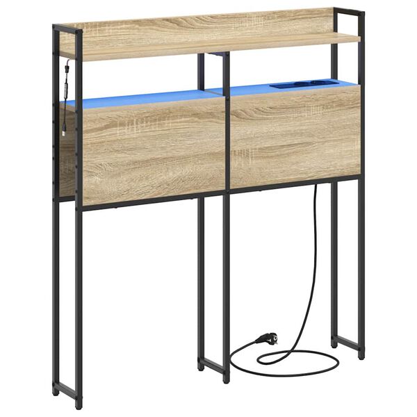 vidaXL Opslag hoofdbord met plank Sonoma eiken 75 cm Bewerkt hout