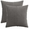 vidaXL Kussensloop 2 pcs ALMELO Donkergrijs 35 x 35 cm corduroy