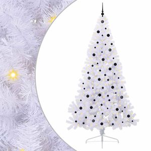 vidaXL Kunstkerstboom met 300 LED Wit 240 cm PVC en staal