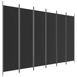 vidaXL Kamerscherm met 6 panelen 300x200 cm stof zwart