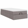 vidaXL Ottoman bed met matras 90x190cm stof taupe