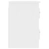 vidaXL Nachtkastjes 2 st wandgemonteerd 41,5x36x53 cm hoogglans wit