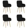 vidaXL Eettafelstoelen 4 st Stof Zwart 56,5 x 50 x 87,5 cm