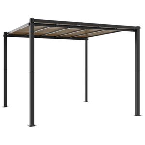vidaXL Tuinpaviljoen 3x3 m aluminium antracietkleurig