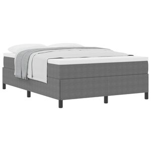 vidaXL Boxspringbed Lichtgrijs 160 x 200 cm Katoen Stof