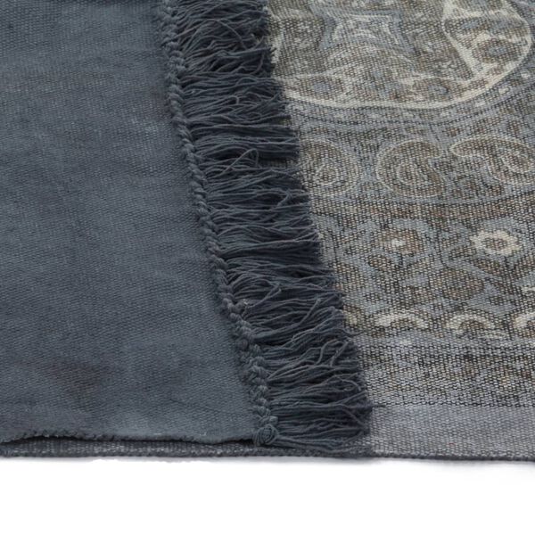 vidaXL Kelim vloerkleed met patroon 160x230 cm katoen grijs