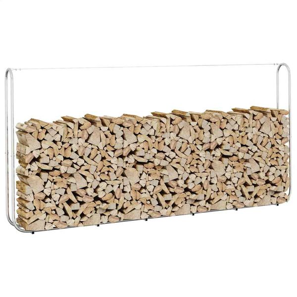 vidaXL Haardhoutrek 300x25x150 cm gegalvaniseerd staal