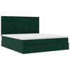 vidaXL Ottoman bed met matrassen 160x200cm fluweel donkergroen