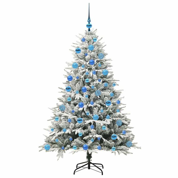vidaXL Artificial Pre-lit Kerstboom met Ballenset Groen 180 cm