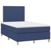 vidaXL Boxspring met matras stof blauw 120x190 cm