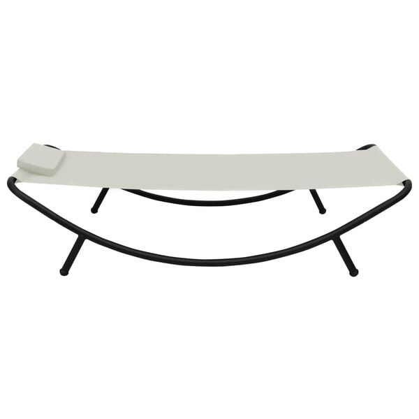 vidaXL Tuinbed 200x90 cm staal cr&egrave;me