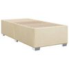 vidaXL Boxspring met matras stof crèmekleurig 80x200 cm