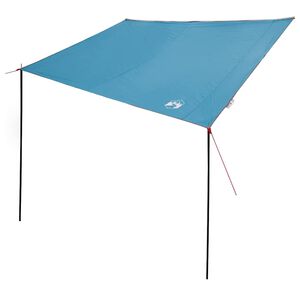 vidaXL Caravanluifel -persoons 240 x 350 cm Waterdicht Blauw taft