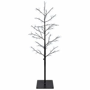 vidaXL Micro berken kerstboom Zwart 120 cm Staal 279 LED's