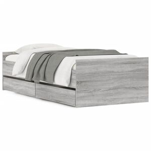 vidaXL Bedframe met lades grijs sonoma eikenkleurig 100x200 cm