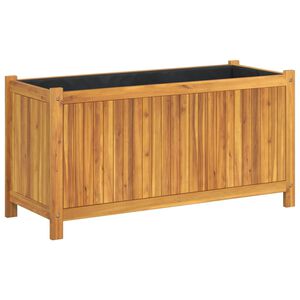 vidaXL Plantenbak met voering 99,5x38x50 cm massief acaciahout