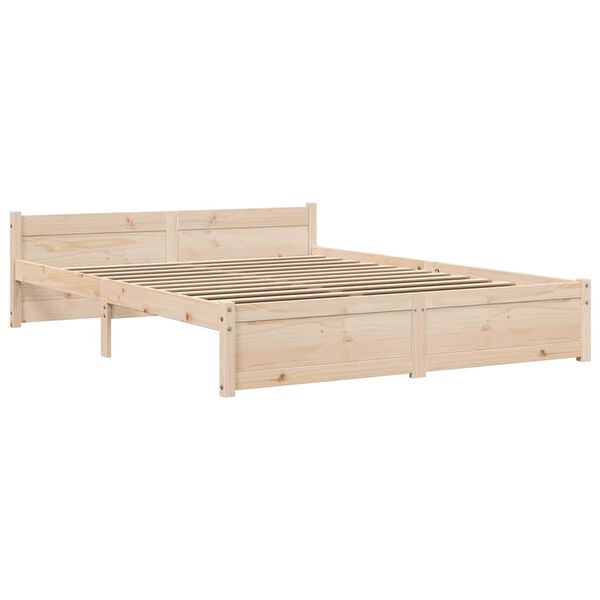 vidaXL Bedframe massief hout 135x190 cm