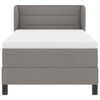 vidaXL Boxspringbed met matras met hoofdeinde Taupe 90 x 200 cm Stof