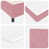 vidaXL Boxspringbed met matras met hoofdeinde Roze 90 x 190 cm Fluweel