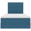 vidaXL Opslag bed met matras met matras Blauw 120 x 190 cm Fluweel