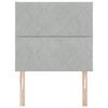 vidaXL LED Hoofdbord Lichtgrijs 90 cm Nep Leer