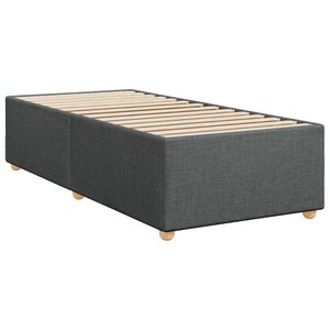 vidaXL Bedframe zonder matras 90x200 cm stof donkergrijs