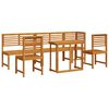 vidaXL Tuin Bistro Set 6 pcs Bruin Massief Acaciahout